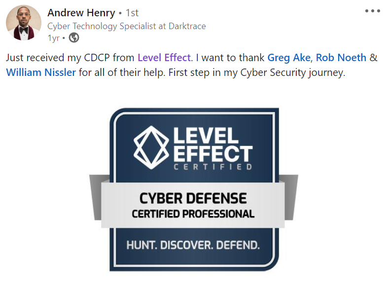Drew Henry CDCP Shoutout