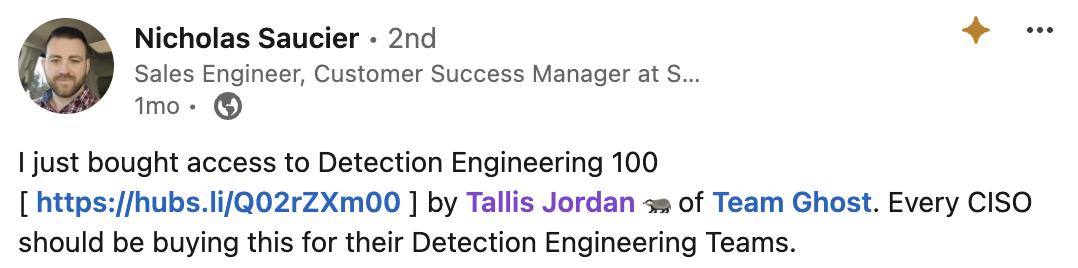 Nicholas Saucier DE100 Shoutout