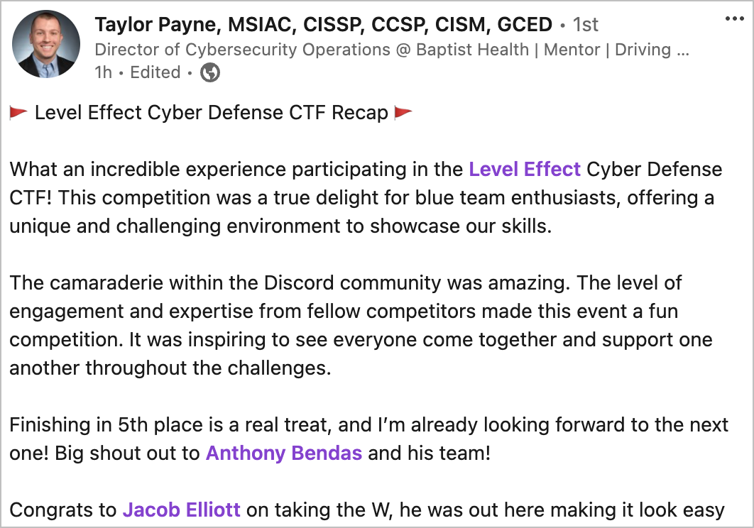 CTF Shoutout