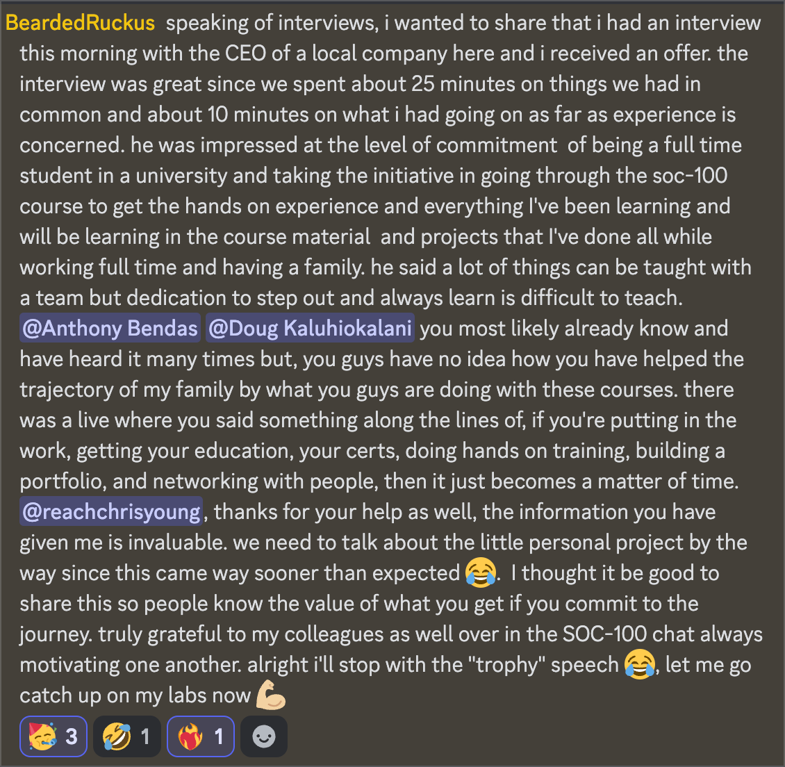 SOC100 job beardedruckasgettingajob