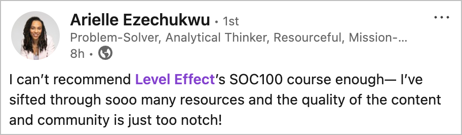 SOC100 shoutout arielle