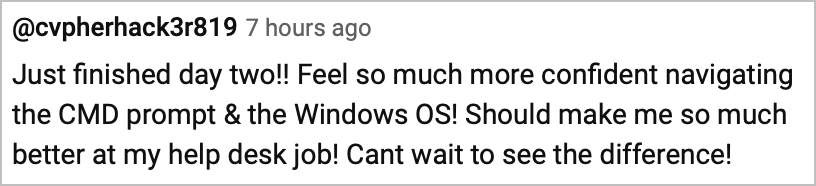 SOC100 shoutout from YT